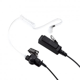 Acoustic tube headset for walkie talkie
