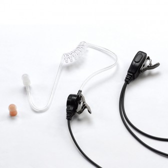 Two way radio acoustic tube earpiece